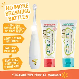 NEW! Tickle Toothbrush Bundle with Two Fluoride Free Baby and Kids Natural Toothpastes