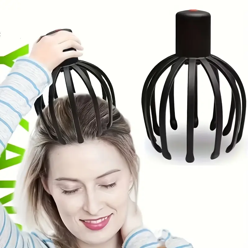 Electric Scalp Massager with 3 Modes, Head Massager Scalp, 360 Degree Head Massager, Cordless Portable Head Scratcher for Stress Relax, Birthday & Christmas Gift