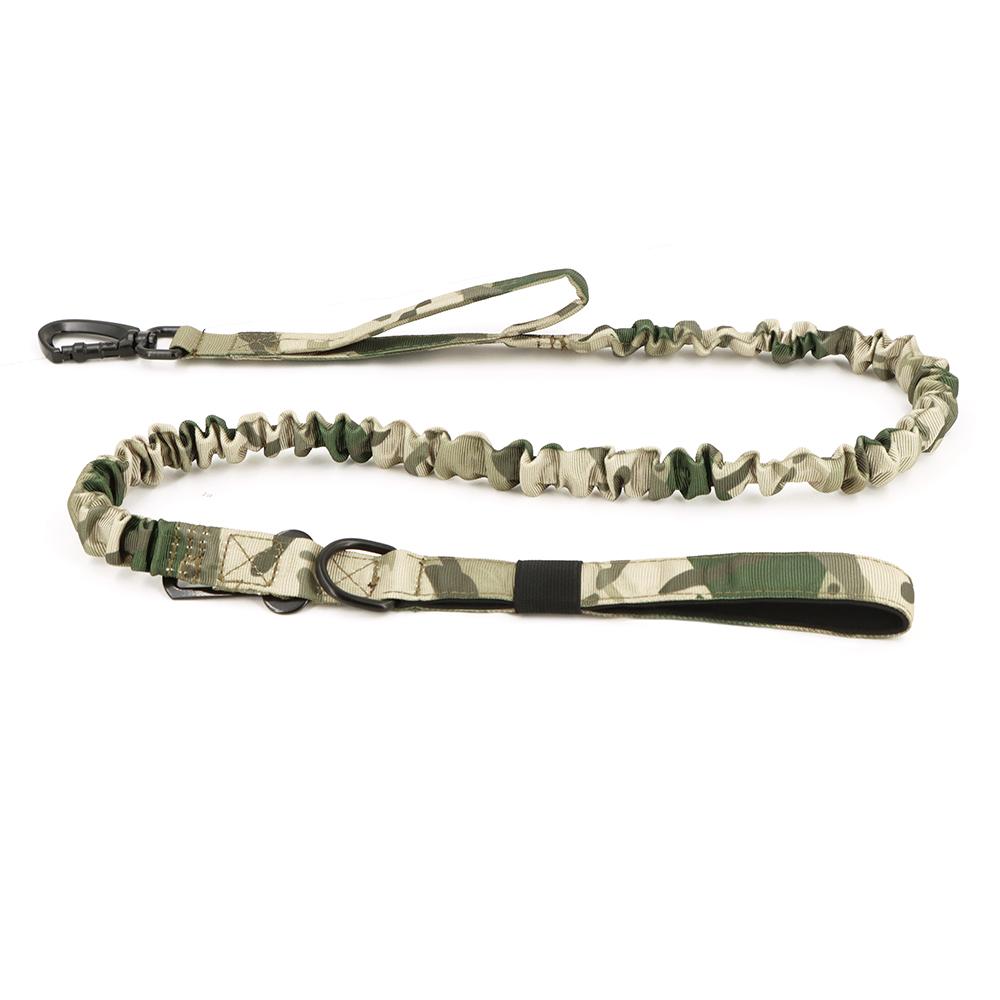 Military Tactical Dog Leash Adjustable Quick Release Elastic Leads Rope With 2 Control Handle For Medium And Small Dogs Pet Supplies Harness Straps