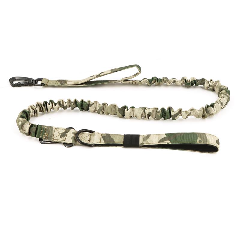 Military Tactical Dog Leash Adjustable Quick Release Elastic Leads Rope With 2 Control Handle For Medium And Small Dogs Pet Supplies Harness Straps