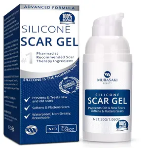 Murasaki Beauty 100% Silicone Scar Gel - Advanced Gel For Surgical Scars, C-Section, Stretch Marks, Acne, Burns, Keloids, Old And New Scars 1.06oz