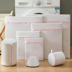 Transparent Zippered Laundry Bag, Fine Mesh Pocket, Reusable Sturdy, Washing Machine Protection, 1pcs, Durable Fabric