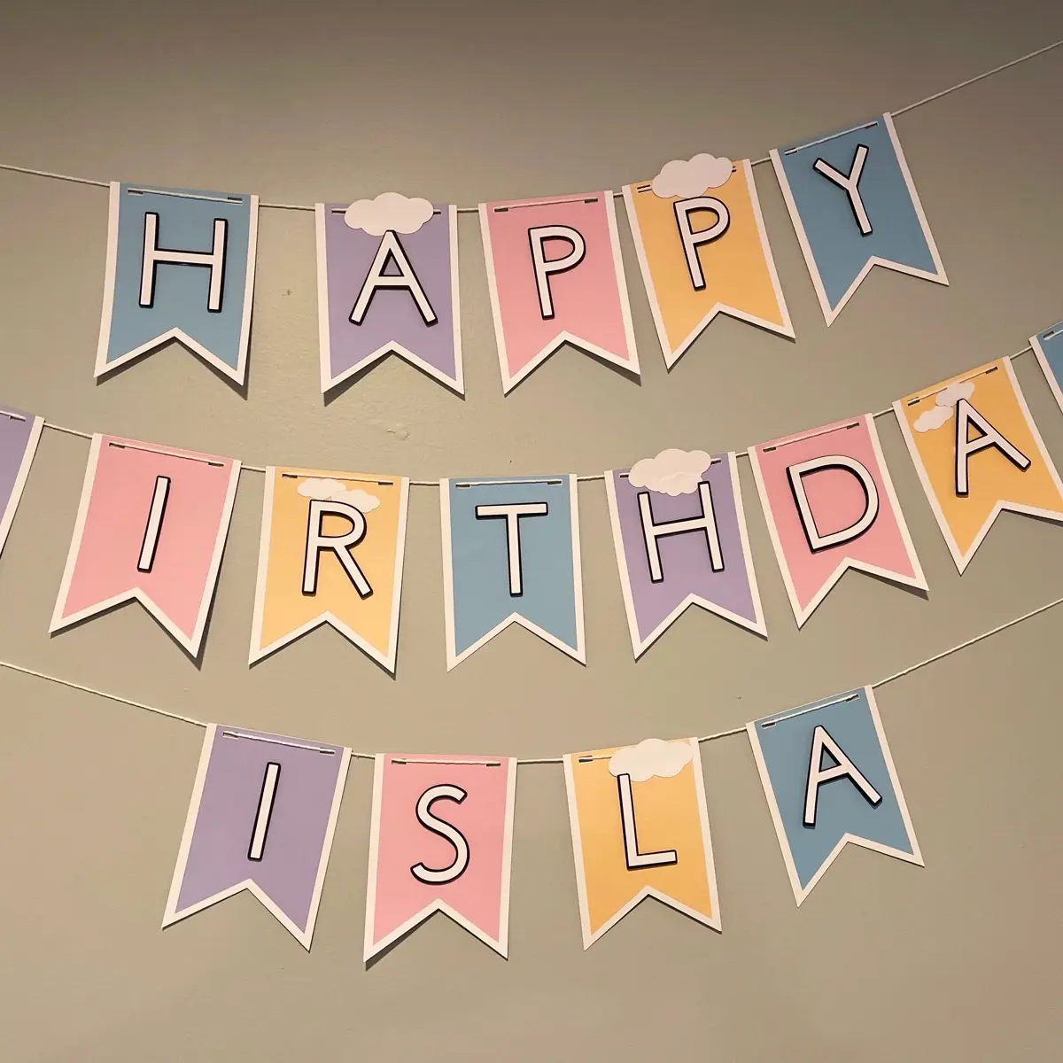 Pastel Bluey Inspired Banner Banner