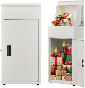 Large Lockable Package Drop Box for Outside Anti-Theft Waterproof Storage BoxMail for House Outdoor Secure Parcel Delivery