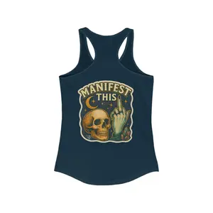 Manifest this Racerback Tank Top, Positive Affirmation Shirt, Yoga Clothing, Women's Workout Apparel, Inspirational Tank, Law of Attraction