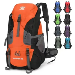 Trendy Color Block Hiking Backpack, Large Capacity Waterproof Outdoor Daypack, Multi-functional Travel Bag for Men Women, Camping Trekking Climbing Rucksack