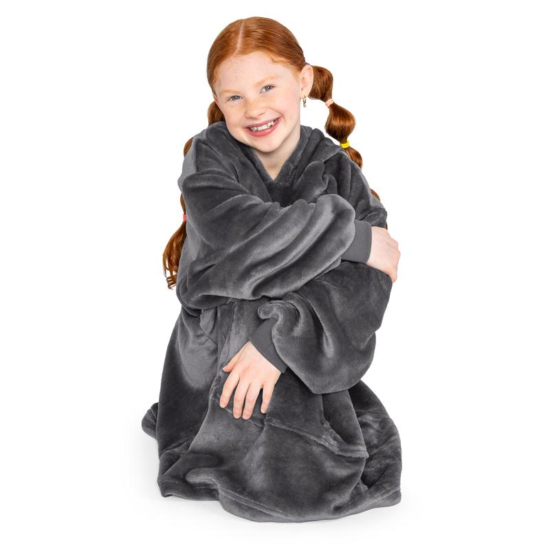 The Bare Homey - Youth Wearable Blanket - Microplush Front Pocket The Bare Homey - Youth Wearable Blanket - Microplush Front Pocket