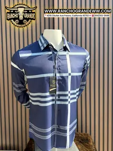 Men's Fashion Long Sleeve Shirt Modern Design Hight Quality / Camisa para Hombres Manga larga  con  Diseno Moderno