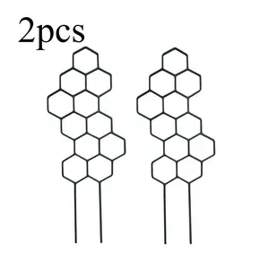 2pcs  Honeycomb Plant Climbing Frame, Support, for Potted Vines And Flowers, Space-Saving Indoor Outdoor Gardening Support