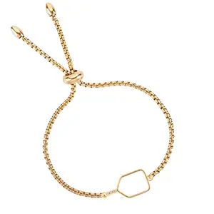 Gold Pickleball CZ Adjustable Bracelet
