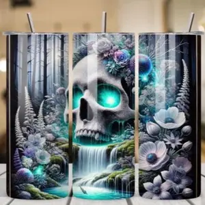 Skull | 20oz sublimation transfer print out (TRANSFER ONLY, NOT A FINISHED TUMBLER)