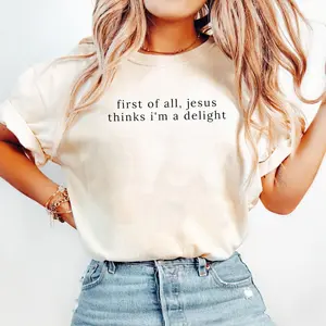 Jesus Thinks I'm A Delight Shirt, Funny Christian, Humor Faith Gift For Her, Sarcastic Christian Women Shirt, Unisex Sweater Pullover Tee