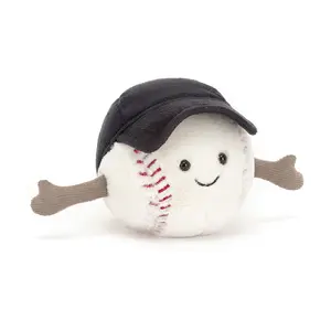 Jellycat Amuseables Sports Baseball Bag Charm Keychains– Stuffed Animal Keyrings, Cute Animals
