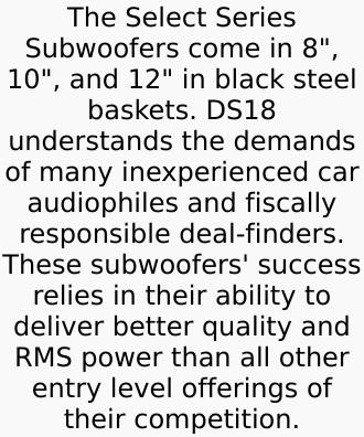 DS18 Car Audio Bass Subwoofer, 12" Subwoofer Bass Speakers, 250 W RMS SVC 4-Ohm Automotive Car Electronics Component