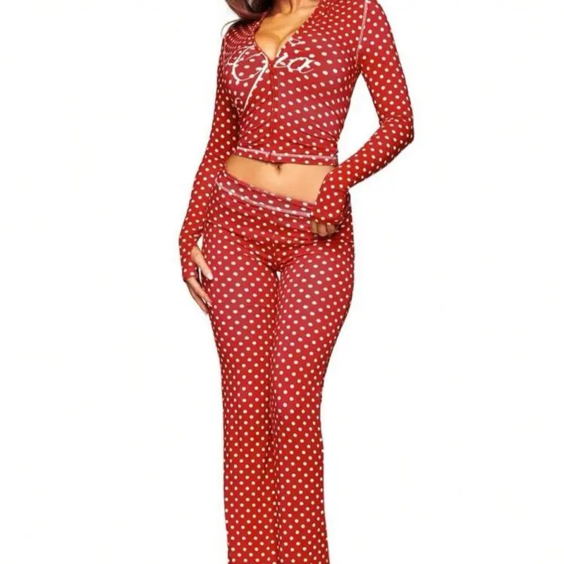 2PC Summer “Gia” Sweatsuit (Red/Brown/Grey)