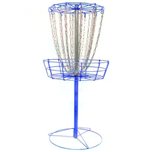 GrowTheSport Lite Disc Golf Basket - Portable Lightweight Easy-to-Set-up Golf Practice Basket with Heavy Duty Metal Chains for Fairway, Backyard, Outdoor & More(DISC)