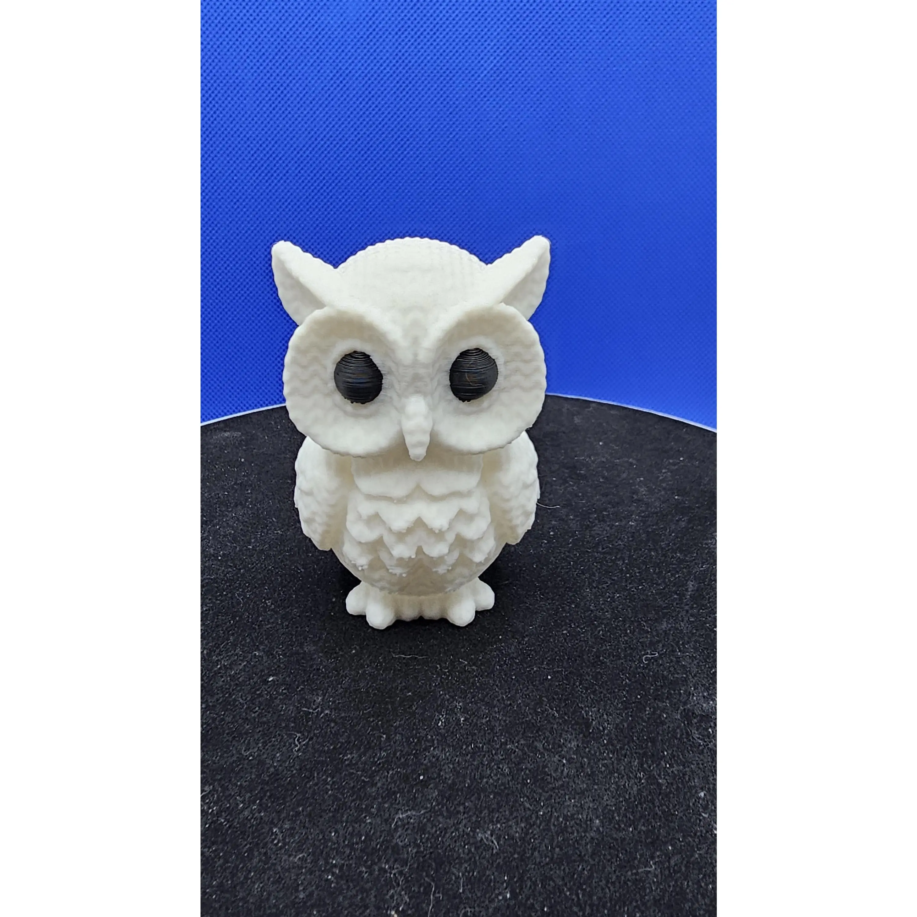 White Knitted Horned Owl