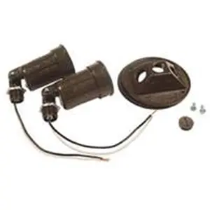 Bell Weatherproof 5625-2 Round Cover With 2 Lampholders - Bronze