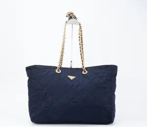 Pre-owned PRADA nylon Shoulder Bags Black Large Tote BagsBGP090150