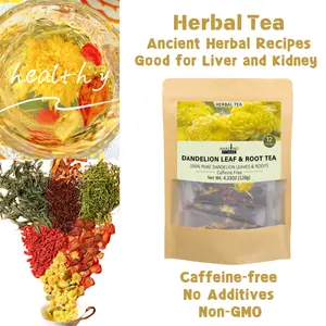 Dandelion Wolfberry Tea - Dandelion, Chrysanthemum, Wolfberry & Honeydew - 120g Pack - Caffeine-Free, No Additives, Non-GMO, Good for Liver & Kidney Beverage dandelionroottea loaded tea bundles Natural