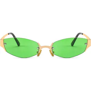FEISEDY Retro Oval Sunglasses Women Men Fashion Designer Cosplay Glasses Halloween Party Accessories B2376 FEISEDY Retro Oval Sunglasses Women Men Fashion Designer Cosplay Glasses Halloween Party Accessories B2376