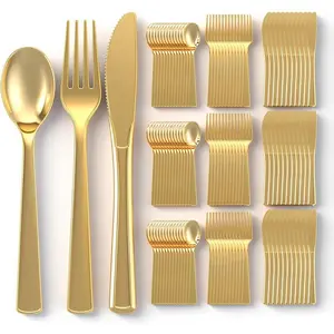 EI 360 count  Plastic Silverware, Silverware Disposable, Forks and Spoons, Plastic Cutlery include 120 count Forks,120pcs Spoons and 120 count  for Wedding,Afternoon ,Valentine's Day