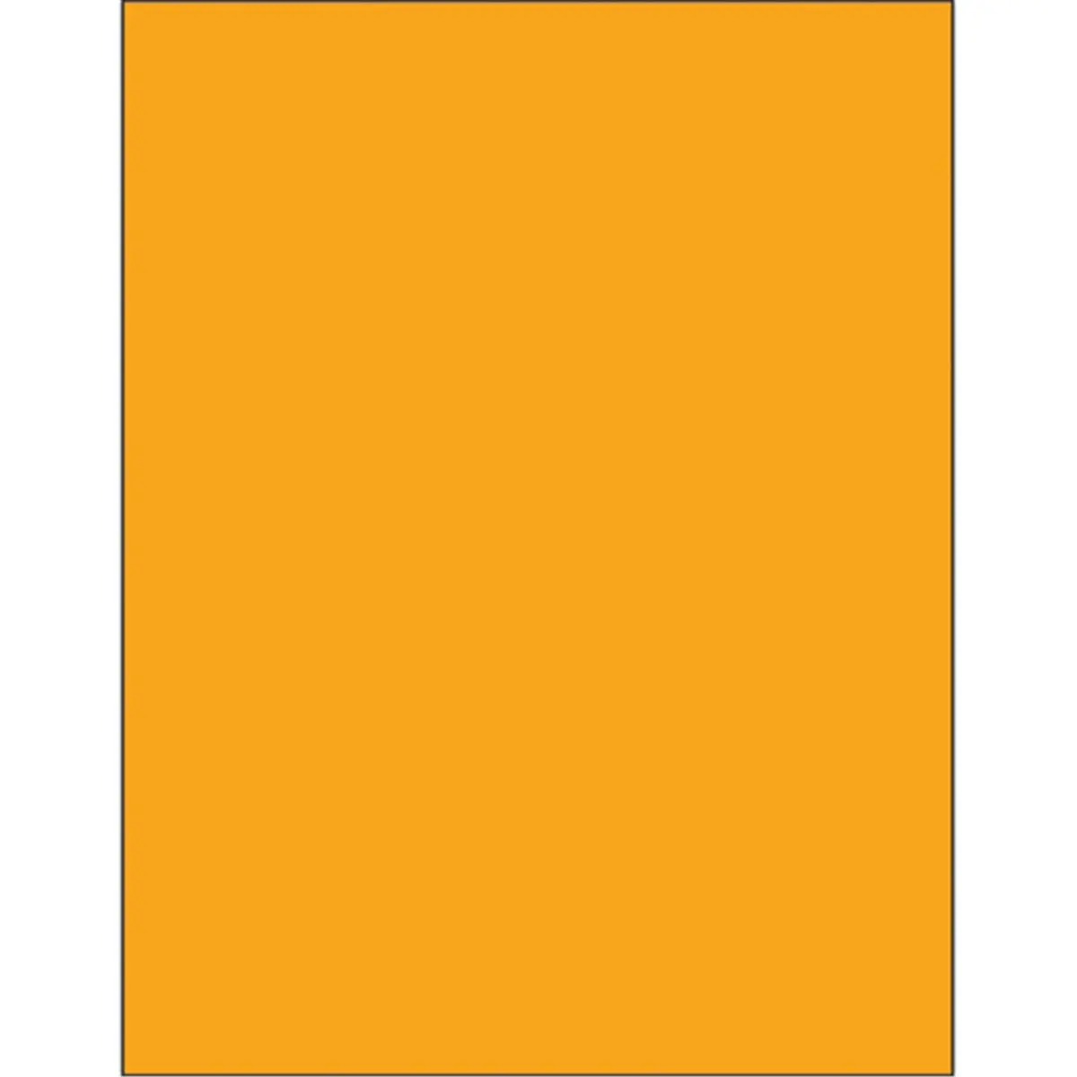 212 MAIN Fluorescent Orange Rectangular Laser Labels, 8.5x11 in, Pack of 100, Laser Printer Compatible, Ideal for Custom Label Creation, Create Labels