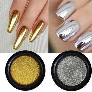 Magic Mirror Powder Nail Art Aurora Powder Solid Mirror Powder Bronze Champagne Gold Silver Laser Ultra Bright Metallic Powder