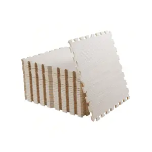 Hot selling styles  12PCS Tiles 24x24 Interlocking 48sq.Ft. Waterproof Gym Flooring Wood Grain Puzzle Mats Exercise Floor Foam Mat For Home Workout Equipment Outdoor agility training