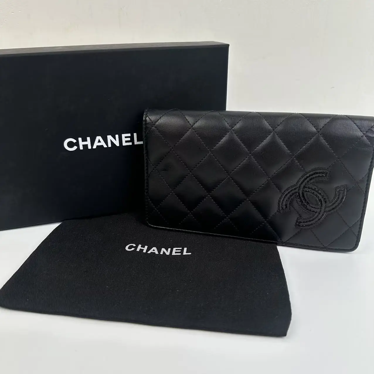 Pre-owned CHANEL Cambon Long Flap Wallet