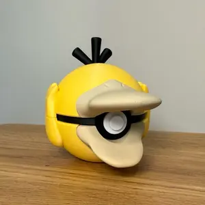 #0054 Psyduck Ball - Made to Order, 3D Printed Pokeball Figure, High-Quality PLA