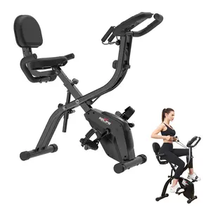 RELIFE REBUILD YOUR LIFE 3 in 1 Foldable Exercise Bike, Magnetic Resistance Stationary Bike for Home Fitness Cardio Workout cardio workout