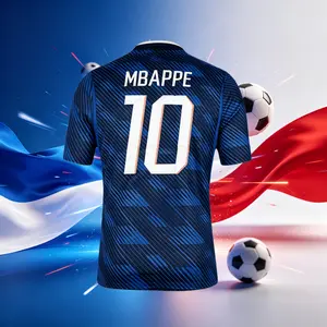 2026 France 10# Mbappé 7# Dembele Short And Long Sleeve Soccer Jersey Fans Version Breathable