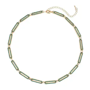 Mix Paper Clip Chain Necklace for Women Jewelry Size 18-22" Birthday Christmas Gifts for Women