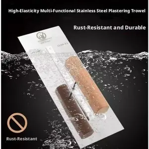 Stainless steel trowel for wall plastering - a trowel tool set for tile laying, wall smoothing, and construction projects - professional plastering tools for drywall, stucco, and cement work