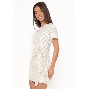 Sonia Mini Dress - White Polka Dot