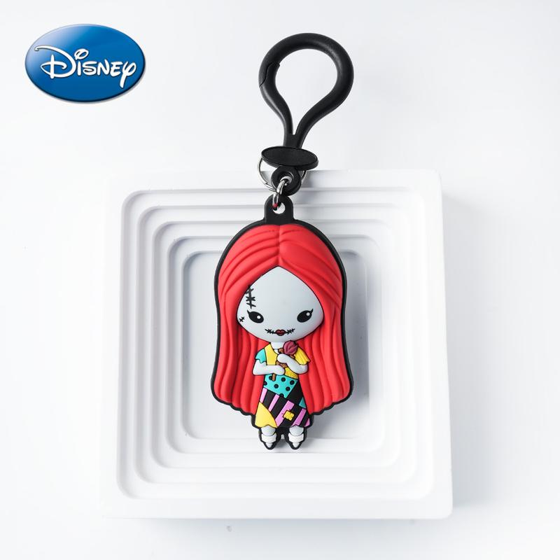 Disney The Nightmare Before Christmas Keychain 1Pc Officially Licensed Anime Figure Pvc Keyring Suitable Fans Gift Backpack Decor Bag Clip Pendant 3D Design Drop-proof Durable Accessory Collection Jack Sally