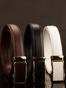 New Men's Belt with Automatic Buckle, Elegant Business Belt, Adjustable Belts, Fashionable Casual Simple Design, Men's Accessory for Daily Wear, Durable Belts