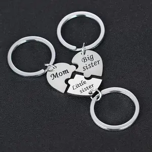 3PCS Sister Keychain Sister Gifts from Sisters Birthday Gifts from Sisters in Law Wedding Big Sisterr Gift for Girls Little Sisterr Matching Keychain Sibling Mothers Day Presents Christmas