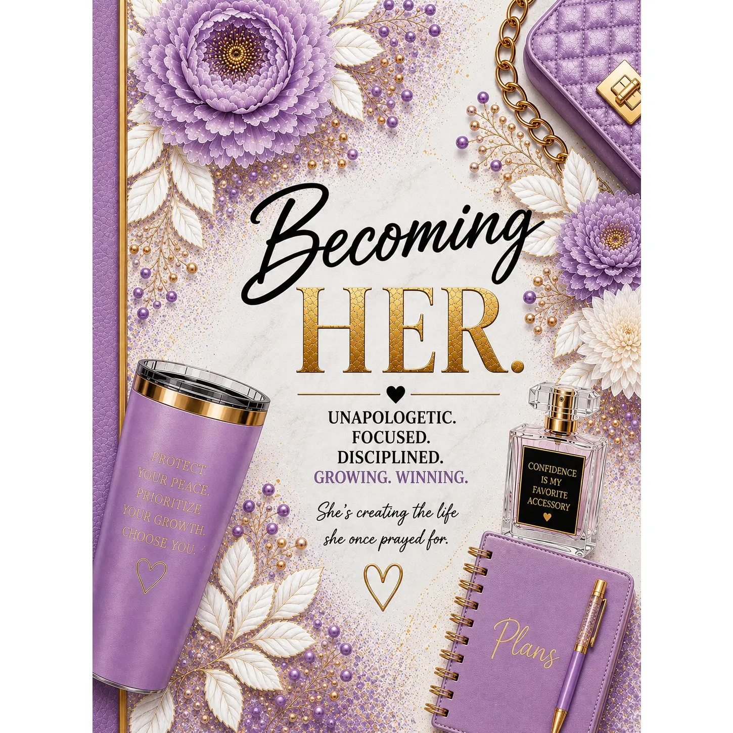 Becoming HER Inspirational Composition Notebooks