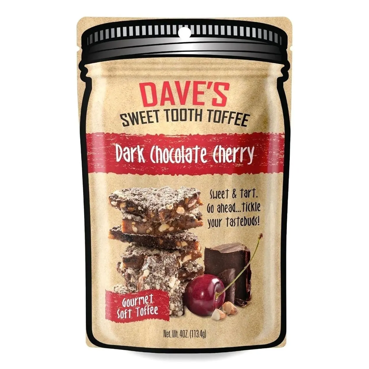 DAVES SWEET TOOTH Dark Chocolate Cherry Snack Pouch, 4 OZ