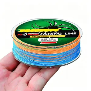 Braided Fishing Line 4 Strands, 109yards Multicolored PE Wire,6LB/8LB/10LB/15LB/20LB/25LB/30LB/35LB/40LB/50LB/60LB/70LB/80LB/100LB Braided Wire for Saltwater Fishing