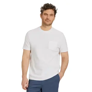 Mott & Bow Heritage Weighted Tee, 100% Cotton, Tagless Neck Branding, 1 Left Chest Pocket, Short-sleeved, Relaxed but not Oversized Fit