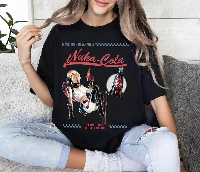 Nuka Cola Girl T-shirt and Sweatshirt, Nuka Cola Girl Shirt, Nuka Cola Shirts, Nuka World Shirt, Fallout 4 Shirts, Nuka Cola 2044 Shirts, Nuka Cola Boy, Zap That Thirst, Nuke Cola Tee, Trending Beverage Shirt