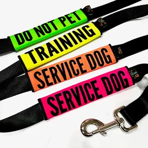 Neon Dog Leash Wrap Sleeves High Visibility