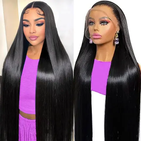 Nervoss 30 Inch 13x6 Lace Front Wigs Human Hair 180 Density Straight HD Lace Front Wigs Human Hair Straight Glue Wigs Human Hair Pre Plucked 13x6 HD Frontal Human Hair Lace Front Wigs for Women TikTokShopBlackFriday
