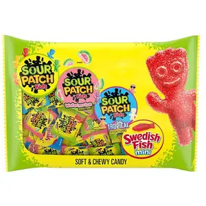 SOUR PATCH KIDS & SWEDISH FISH Candy, Fun Size, 200 Pack - Perfect for Parties, Trick-or-Treating, or Snacking