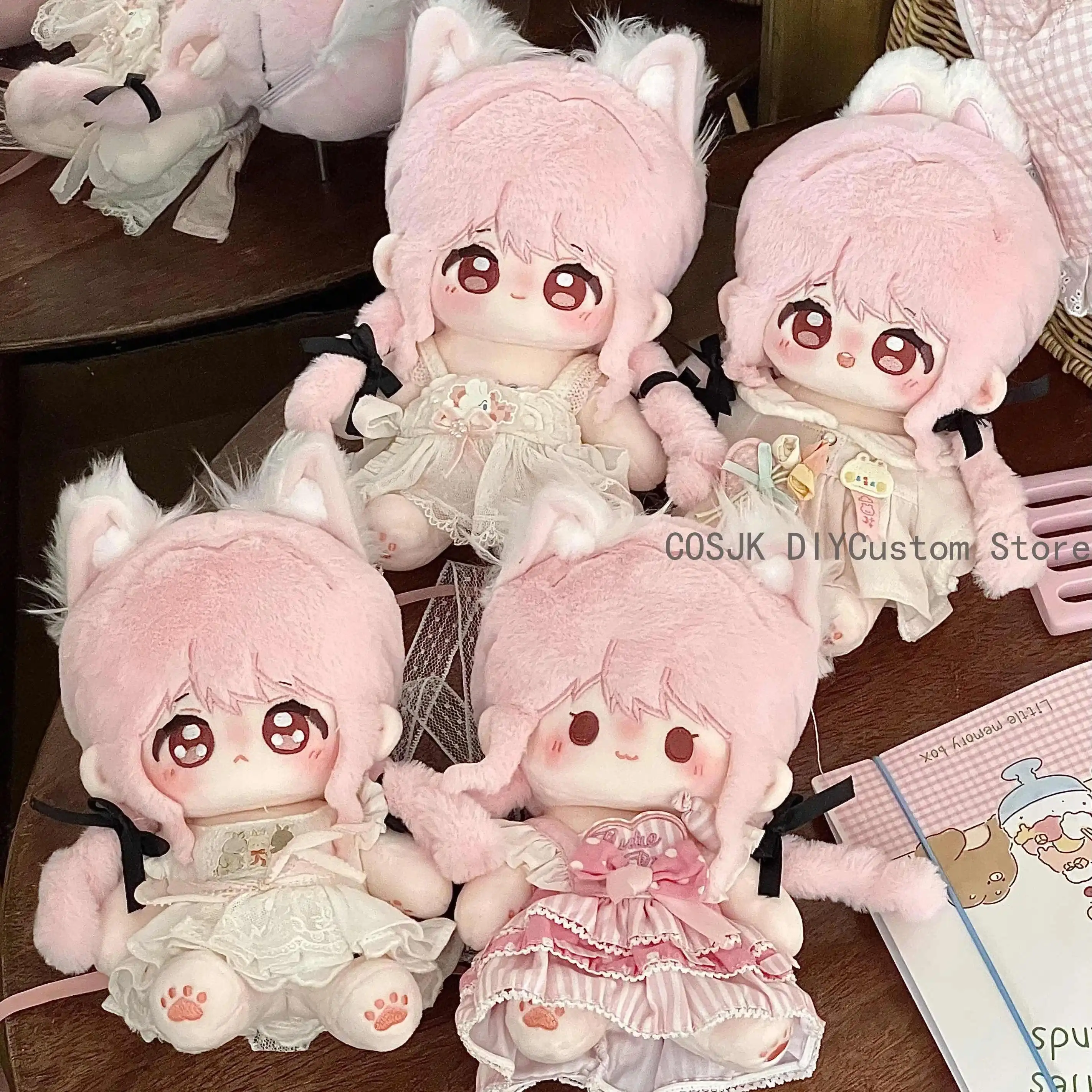 20cm Cute Pink Infinity Nikki Cotton Figures Printed Normal Body Figure Model 10CM Mascot Plushie Stuffed Pillow Birthday Gift