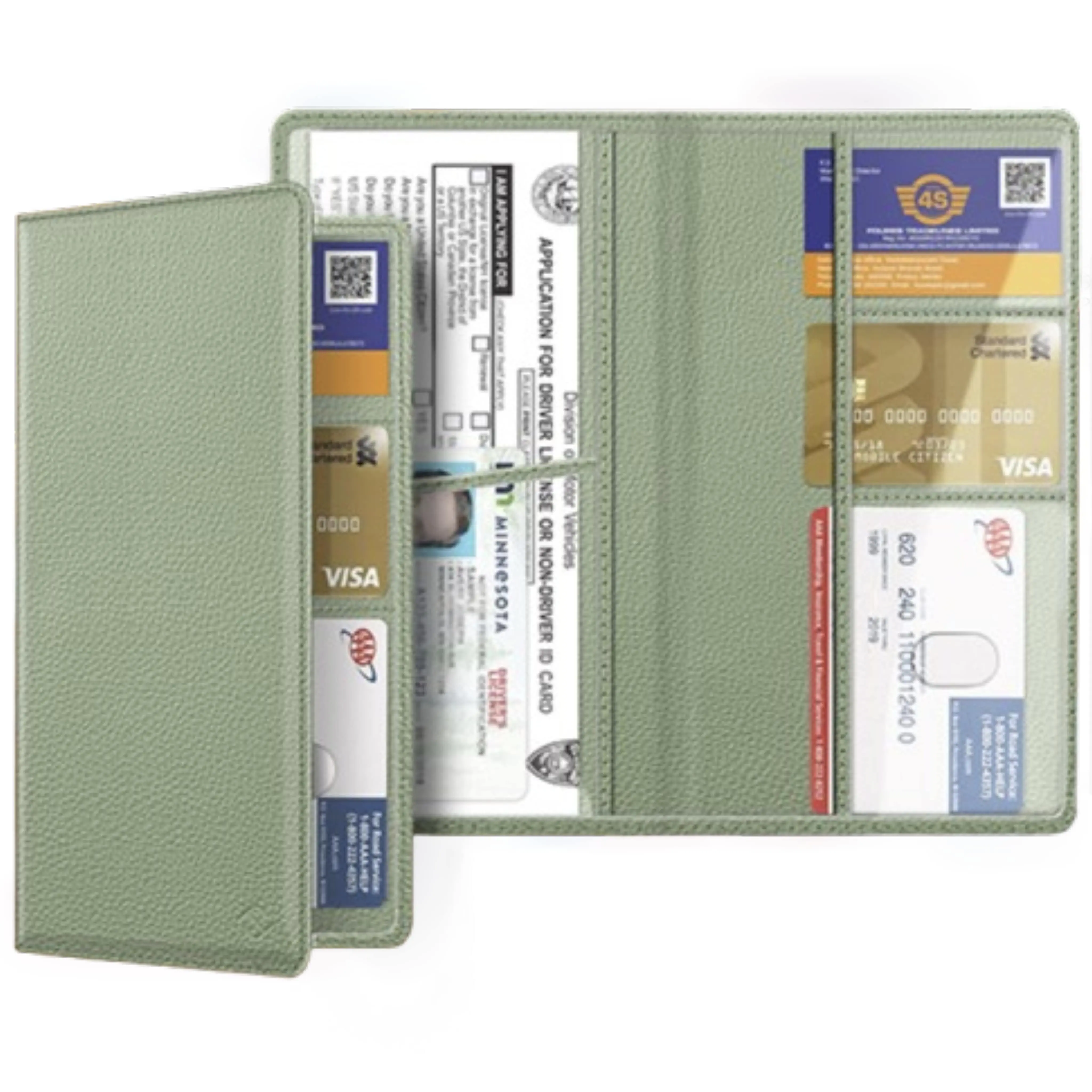FINPAC Car Registration & Insurance Holder - Vehicle Accessories, Car Interior Document Organizer with Pockets for ID, Cards, Driver License, Contact Information