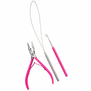 MIRACLE Hair Extension Tool Kit with Pliers & Wire Loop Tool for Micro Link Beads, Nano Ring Extensions, Fusion Hair Extensions, Salon Hair Installation & Removal Tools